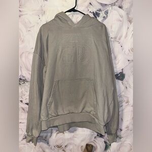 Taylor Swift Tortured Poets Department TTPD Beige Hoodie Embossed Letters XL
